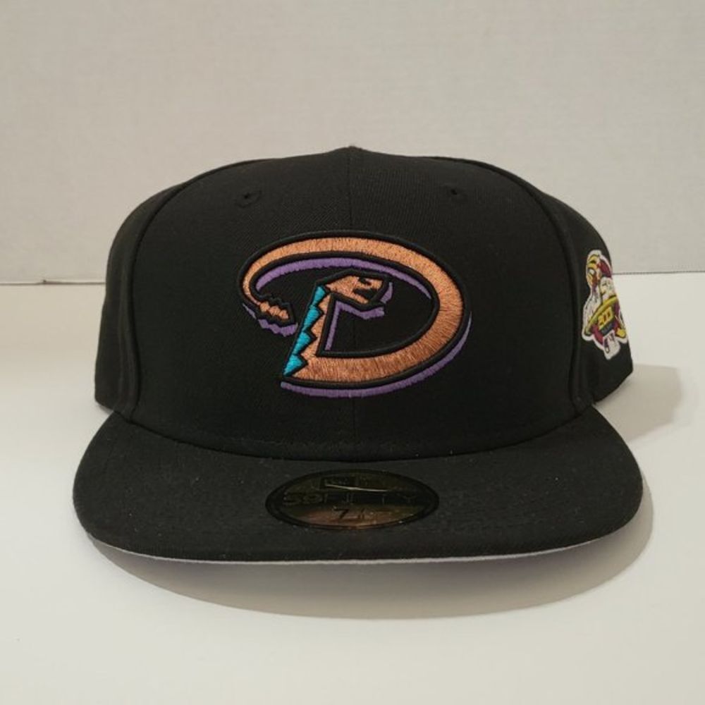 Men's Arizona Diamondbacks 2001 World Series Wool‎ New Era Fitted Black Hat